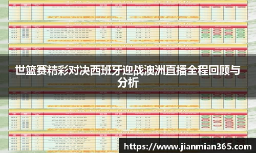 世篮赛精彩对决西班牙迎战澳洲直播全程回顾与分析